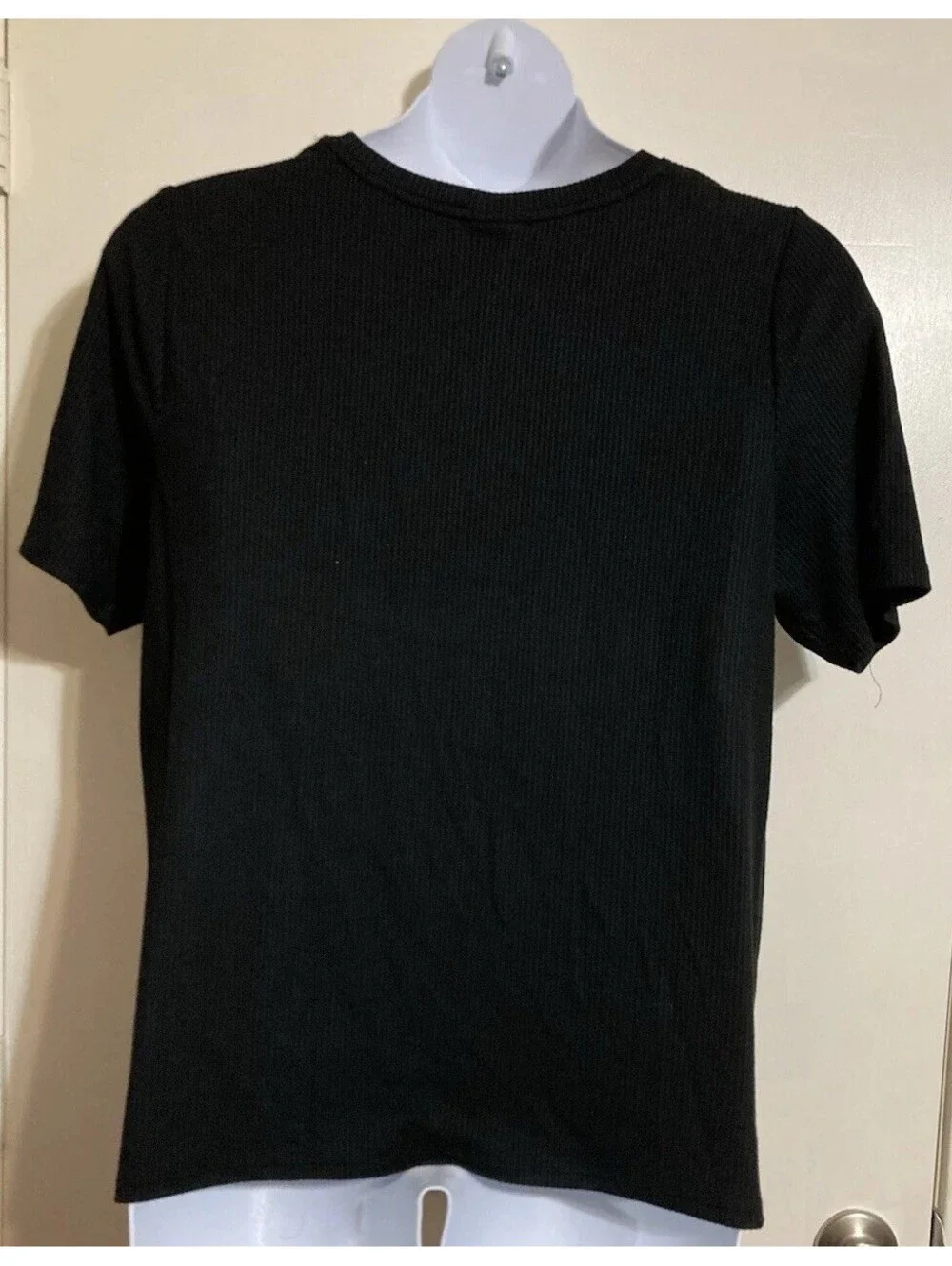 Women Ava&Viv Black Short Sleeve Pullover Polyester Blend Blouse Sz 2X